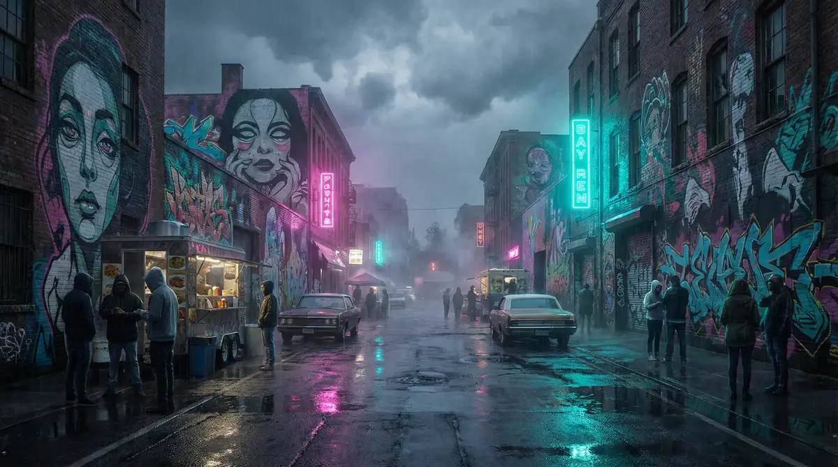 欧洲高清一卡二卡三卡 - 雨夜壁画街
